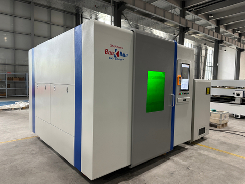 Baokun Model 1515 3kW Fully Enclosed Single-Platform Fiber Laser Cutting Machine with Side-Opening Doors | High-Precision Metal Sheet Cutting Equipment